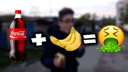 mélange banane et coca cola