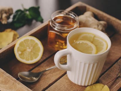 miel et citron pour la gorge